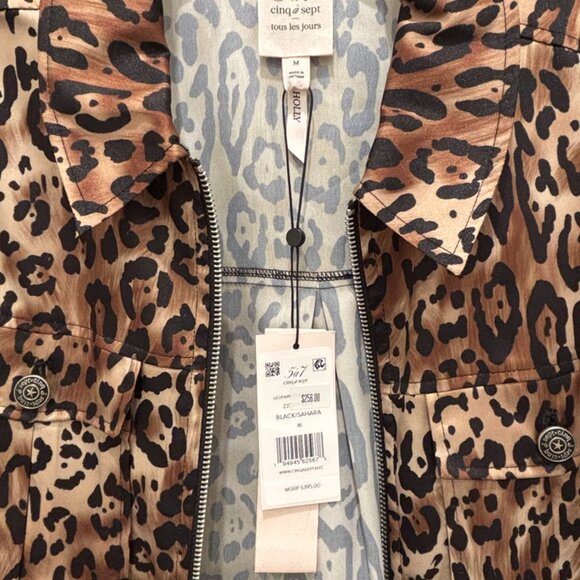 Cinq à Sept Holly Leopard Jacket NWT Size M ($395 Retail) - Picture 3 of 8